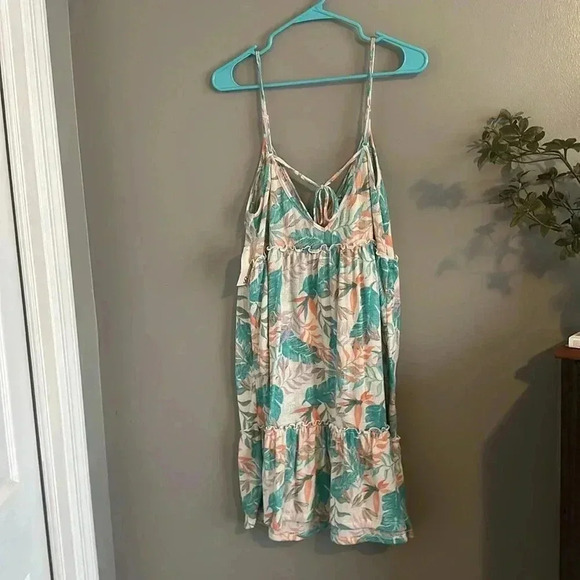 SO Juniors Tiered Tie Back Tropical Vacation Dress - Picture 4 of 5